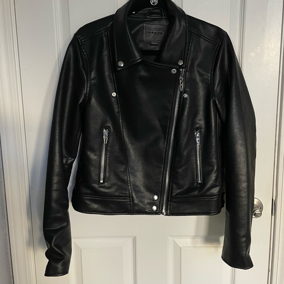 BLANK NYC Black Moto Zip Jacket Sz L - Picture 5 of 7